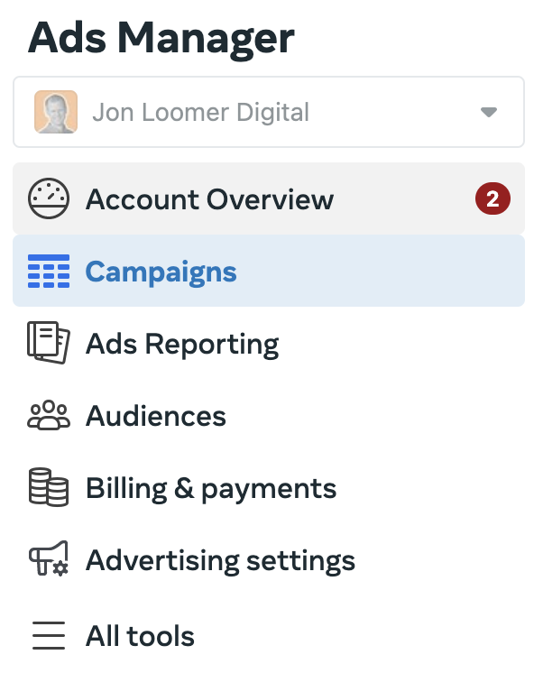 Account overview